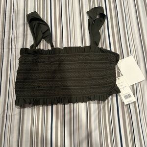 BRAND NEW Tory Burch Green bikini tube top with strap